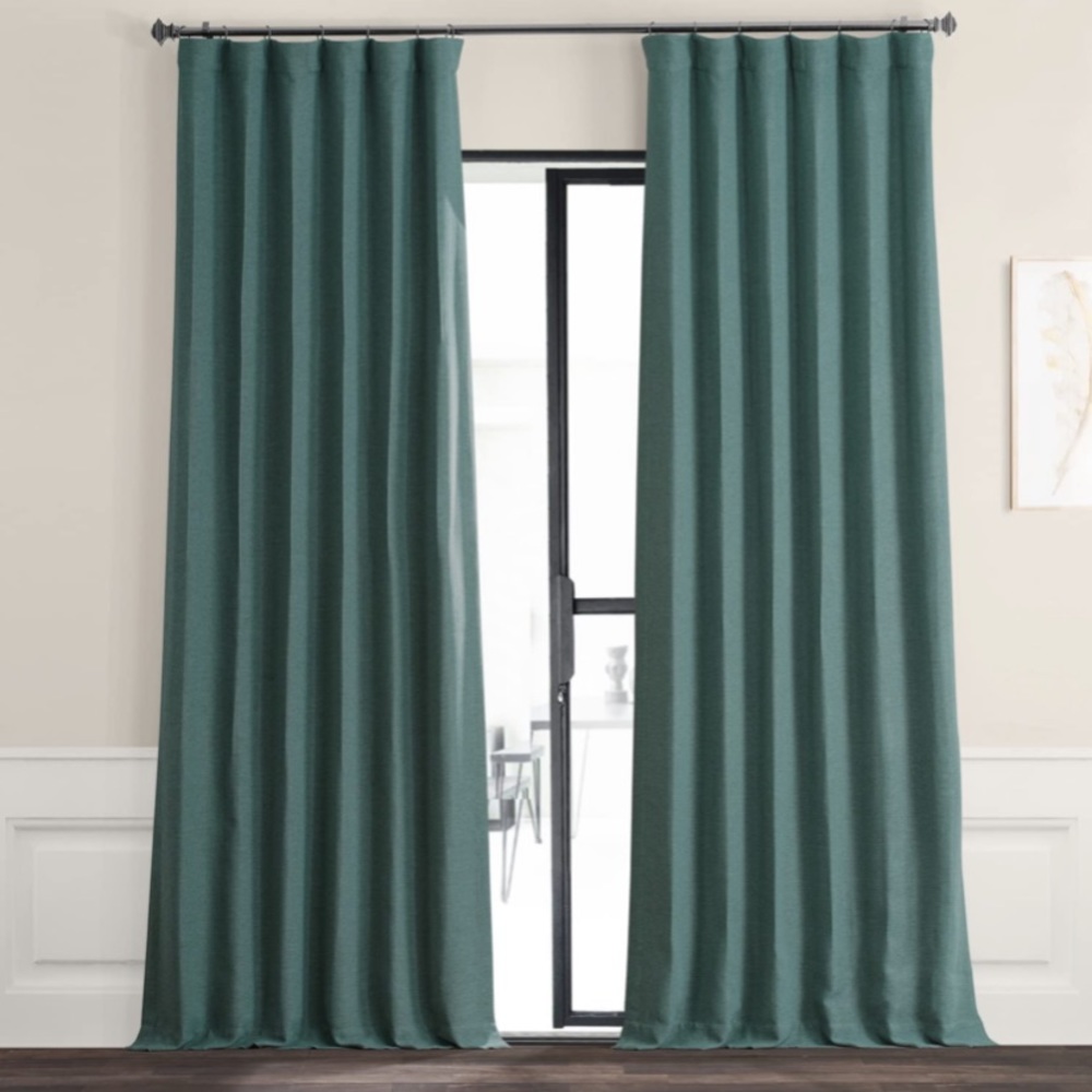 EUC Pair of Half priced drapes 50”x108” color Jadite